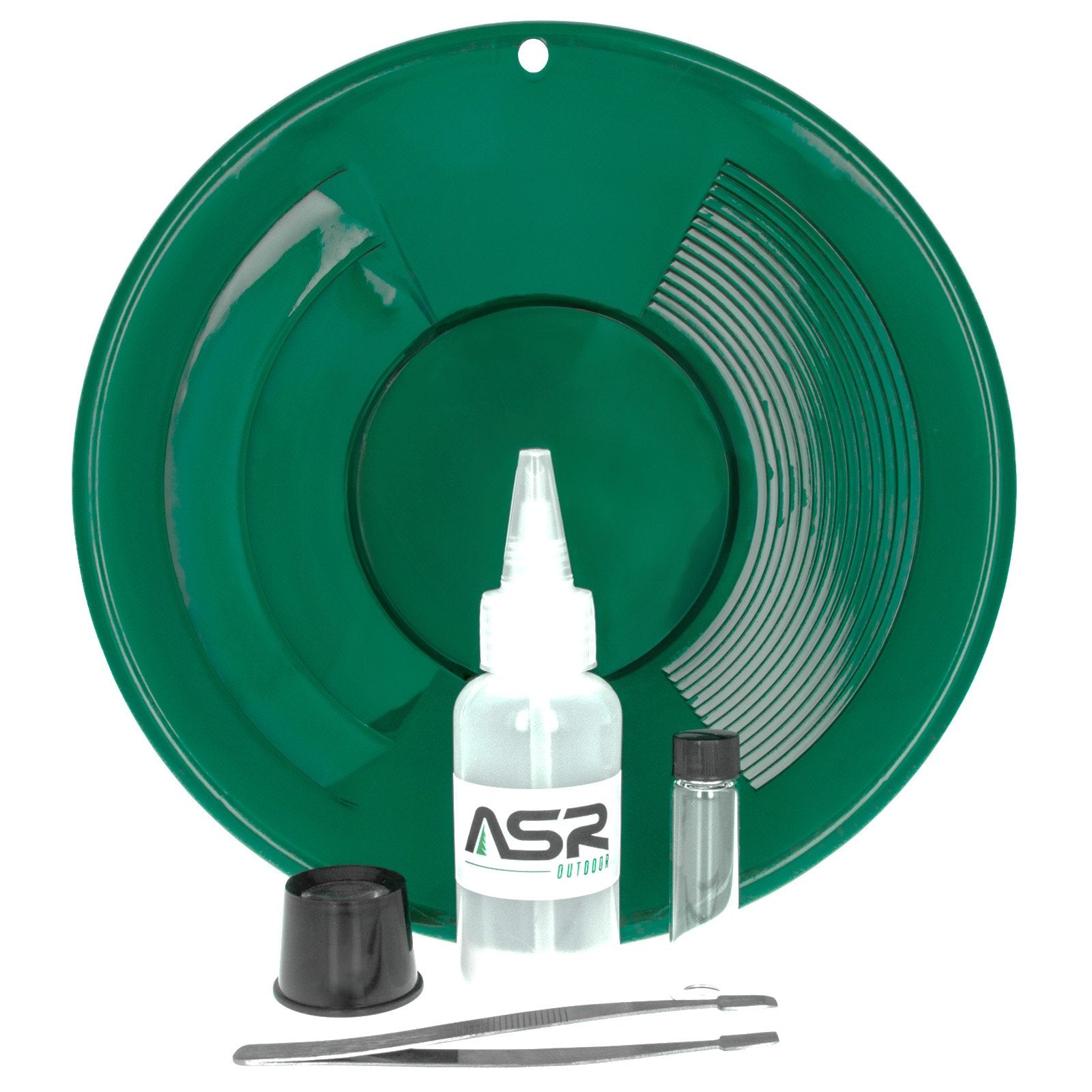 ASR Outdoor 21pc Prospectors Gold Testing Kit with Bonus Gold Pan