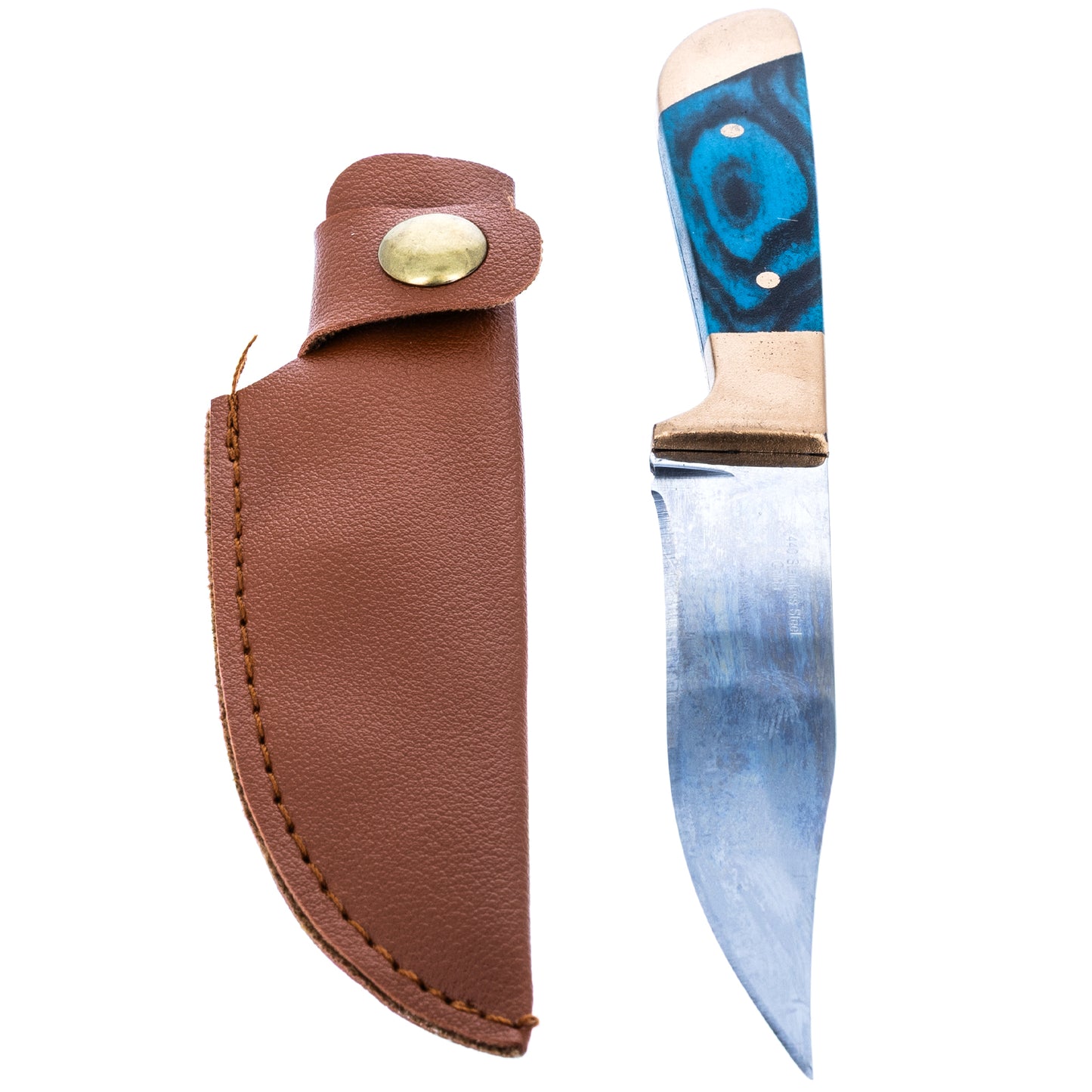 small and precise hunting knives multiple colored handles with sheath
