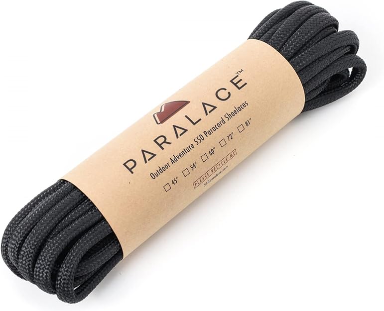paracord shoe laces for traveling and hiking