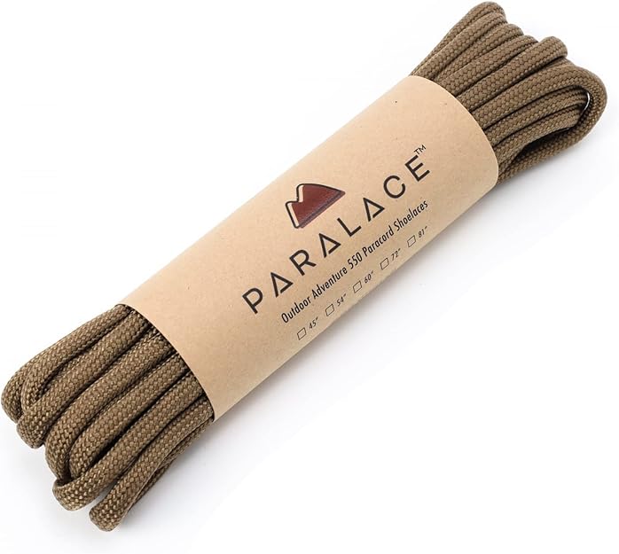 paracord shoe laces for traveling and hiking