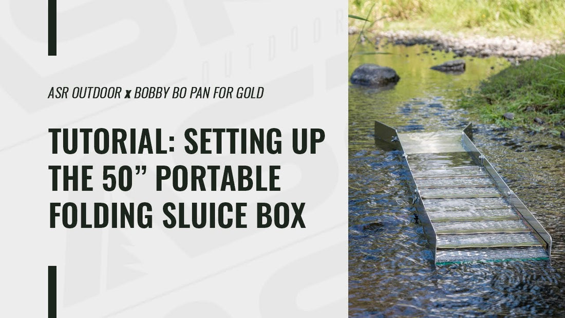 ASR Outdoor 50-Inch Folding Sluice Box Setup