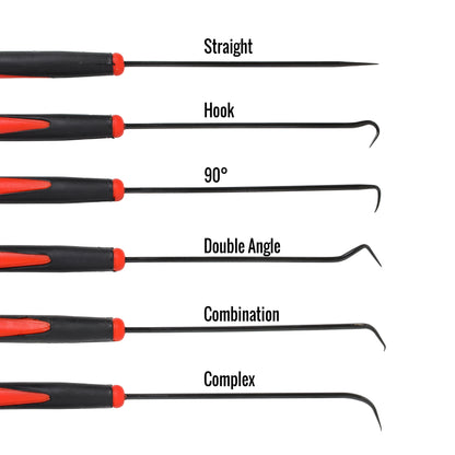 Hook and Pick Precision Crevice Tool Set Gold Prospecting Equipment, 6pc