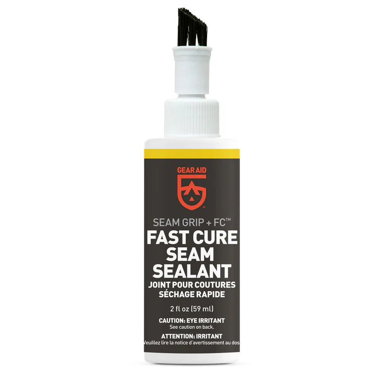 2 fl oz bottle of GEAR AID Seam Grip FC fast cure tent seam sealant.