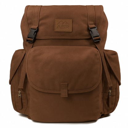 30L heavy-stitch canvas gold panning backpack rucksack for camping and prospecting (view 2).