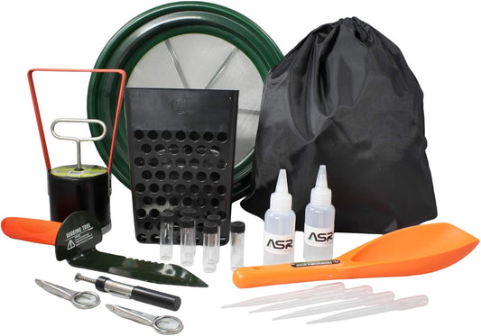 20pc Beach Combing Metal Detector Gold Panning Kit with Serrated Digger