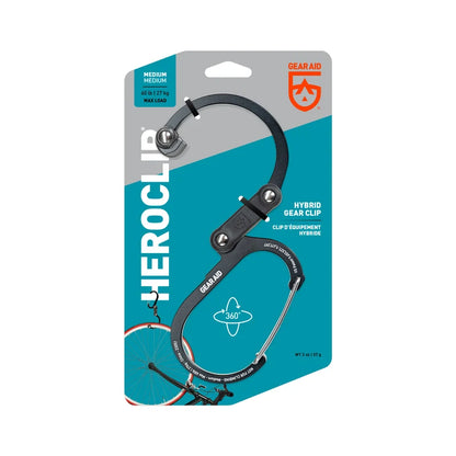 HEROCLIP Carabiner Clip and Hook for Camping, Backpack and Garage by Gear Aid (MEDIUM)