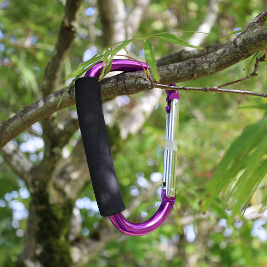 7 Inch Jumbo Aluminum Carabiner Hiking Cushion Grip (6 Colors)