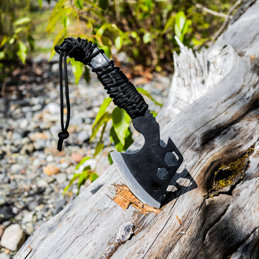 12 inch steel hunting axe multi tool