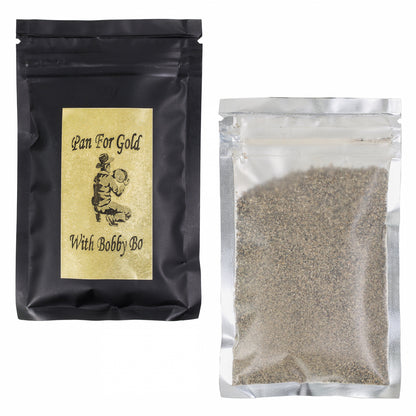 beginner paydirt for gold panning kit with glass vials, snuffer bottle