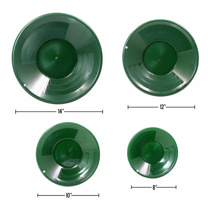 set of 4 gold pans dual riffle gold pans heavy duty plastic bundle