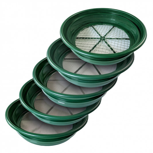 Stackable 5 Gallon Classifier Screens Sifting Sieves Gold Prospecting Equipment (Many Sizes)