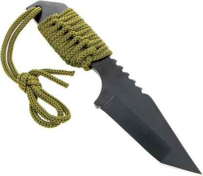 Small paracord blade with fire starter flint survival knife 