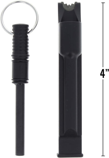 5 in 1 flint and steel starter pack with whistle