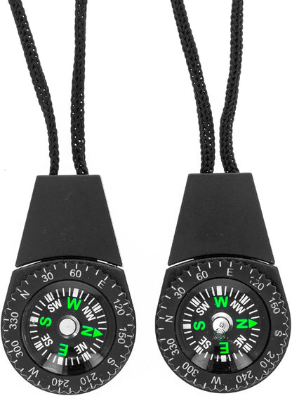 2pk Zipper Pull Mini Compass