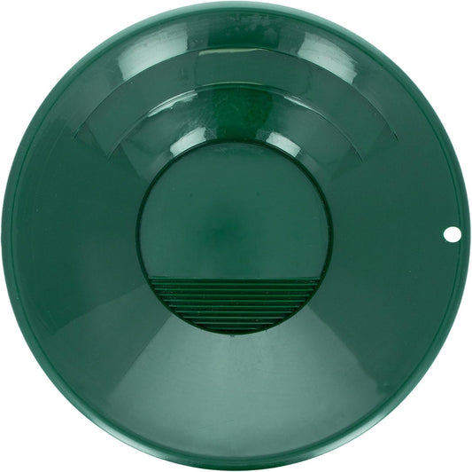 10 Inch Bottom Dual Riffle Gold Pan Gold Prospecting Equipment, Green