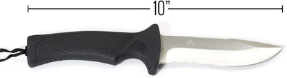 6 in 1 camping survival multitool that has a fire starter and knife