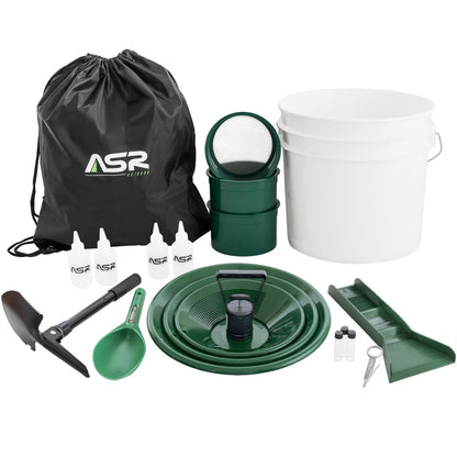 20pc mini sluice box kit with 5 gallon bucket to catch gold 
