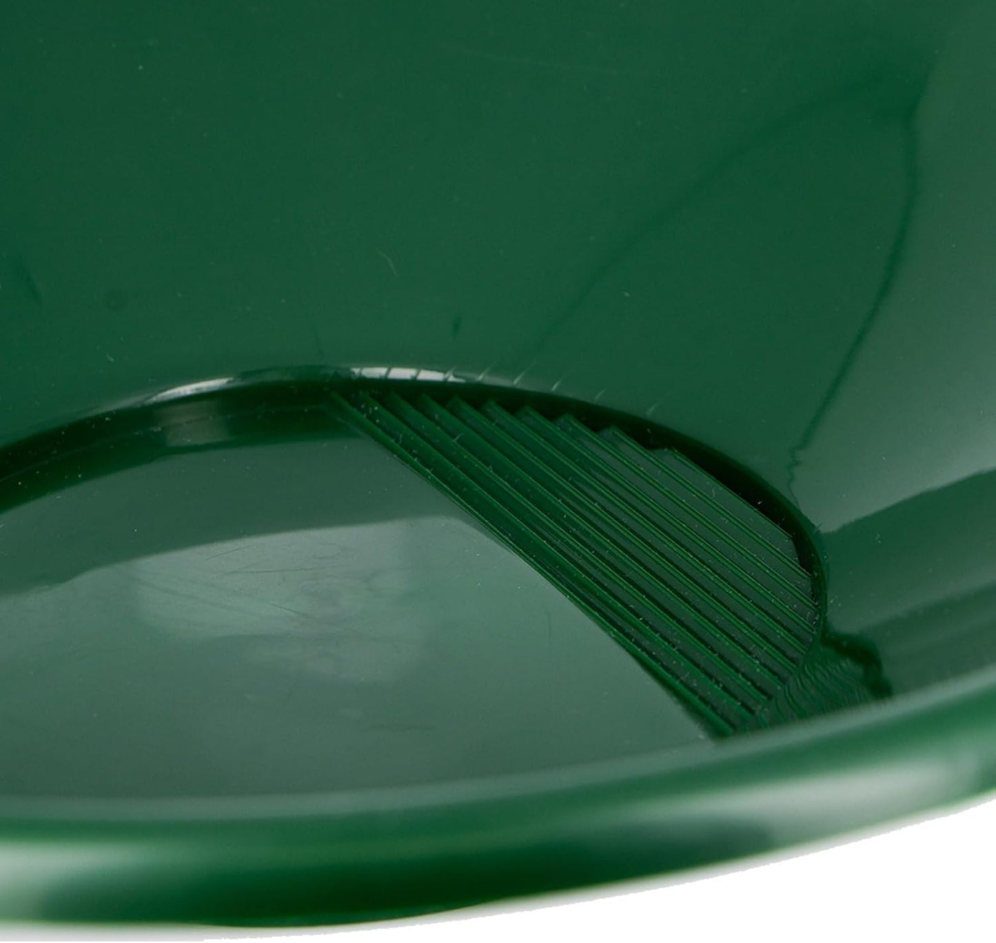 10 Inch Bottom Dual Riffle Gold Pan Gold Prospecting Equipment, Green