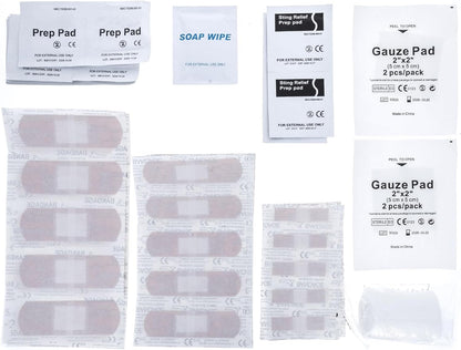 57 piece travel first aid kit for emergency injuries