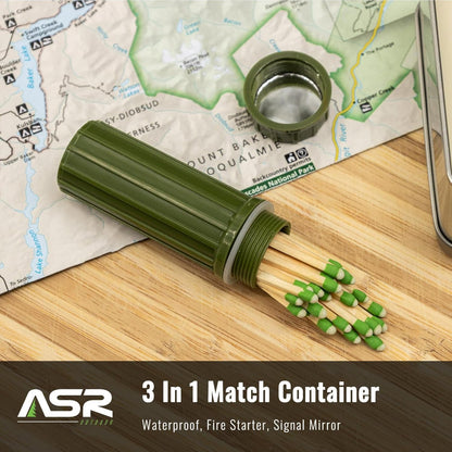 waterproof match stick storage container
