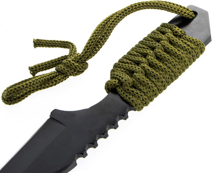 Small paracord blade with fire starter flint survival knife 