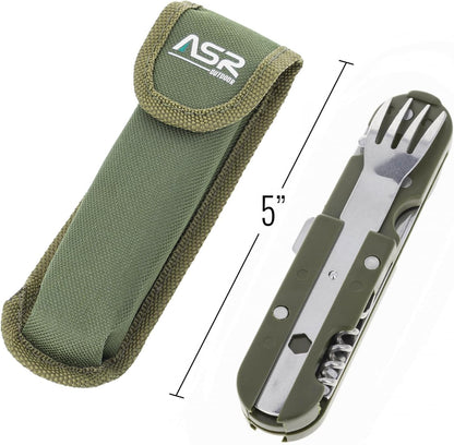 11 in 1 Camping Kitchen Multi-Tool with Carrying Case and Bottle Opener
