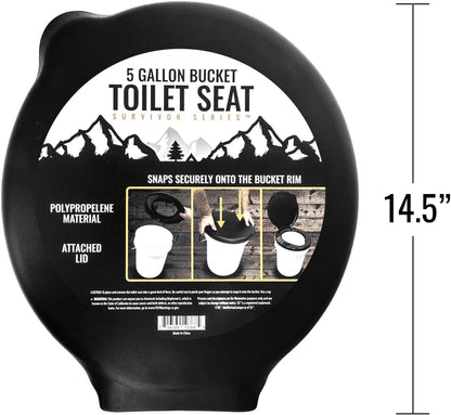 traveling, camping or anywhere else where you need a portable toilet seat for a 5 gallon bucket