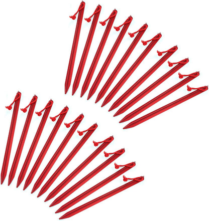 military grade alumninum camping stakes to drill down your tent or canopy