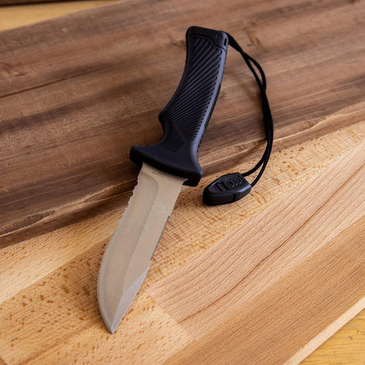8 in 1 camping survival multitool that has a fire starter and knife