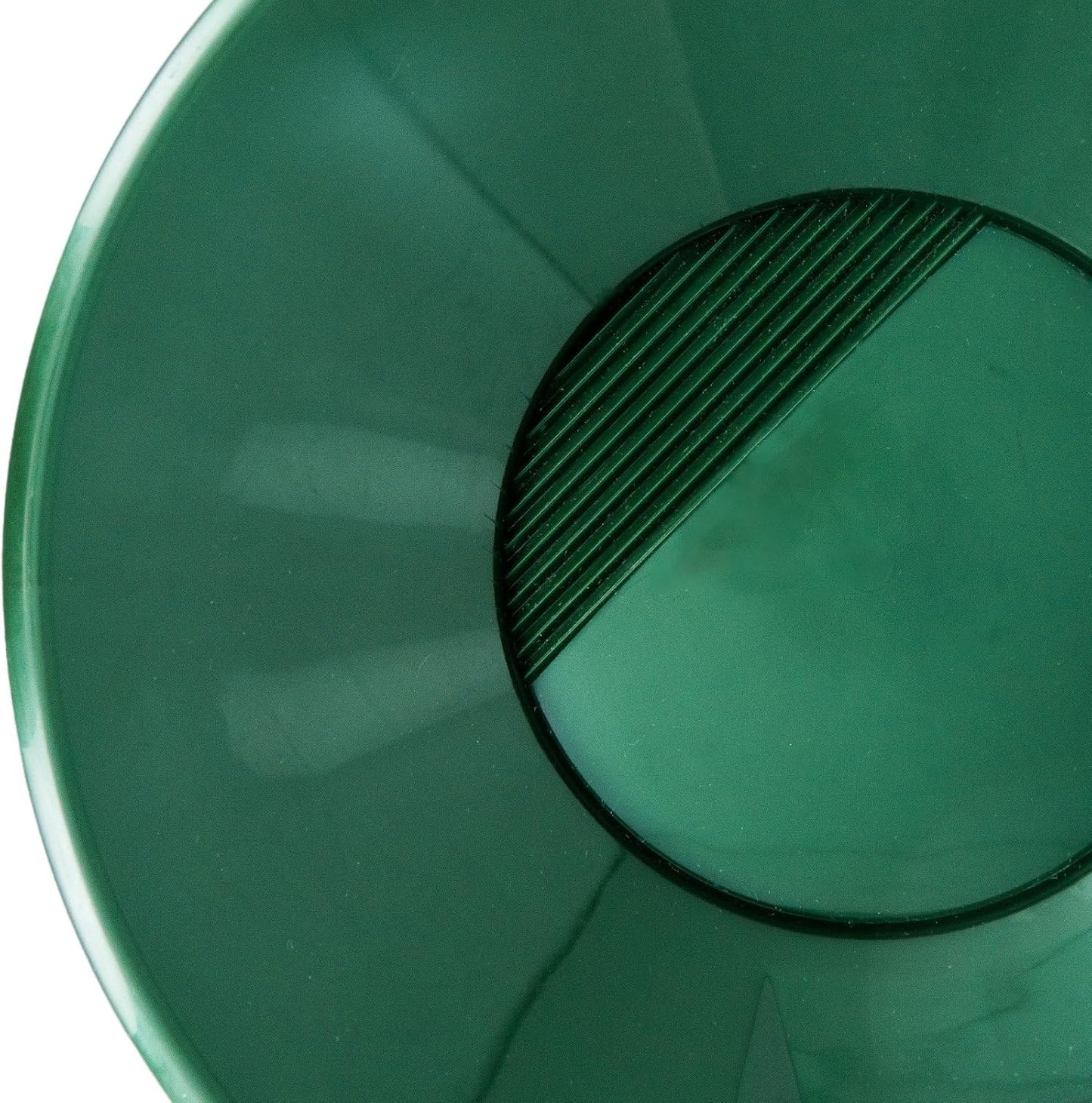 10 Inch Bottom Dual Riffle Gold Pan Gold Prospecting Equipment, Green