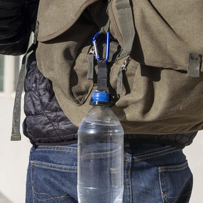 keychain water bottle holder cap carabiner attachment