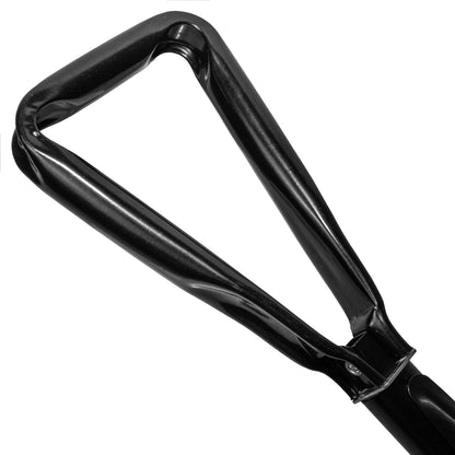 black trifold steel serrated shovel pick axe