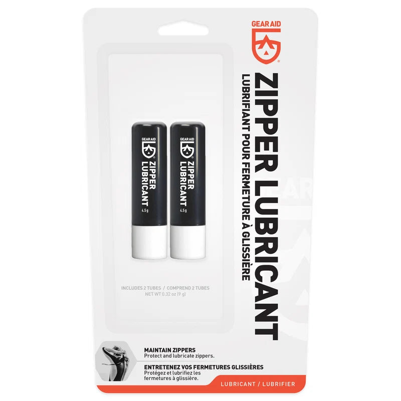 GEAR AID Zipper Lubricant Wax for Tents, Drysuits, Soft Coolers and more, includes 2 sticks