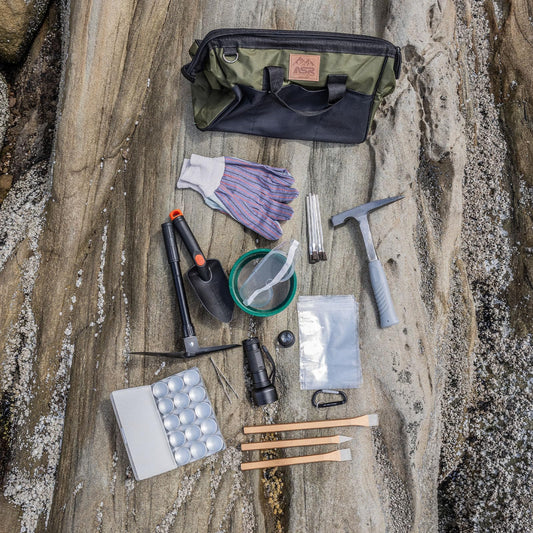 16pc beginner geology rock hounding kit