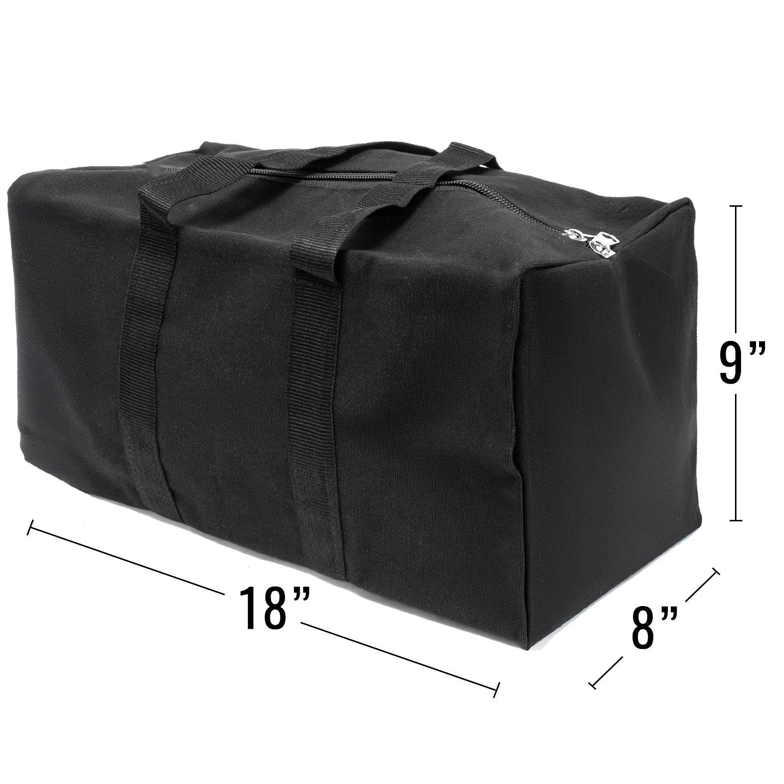 16-inch black everyday carry travel and duffel bag (view 1).