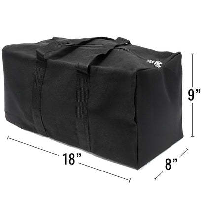 16-inch black everyday carry travel and duffel bag (view 1).