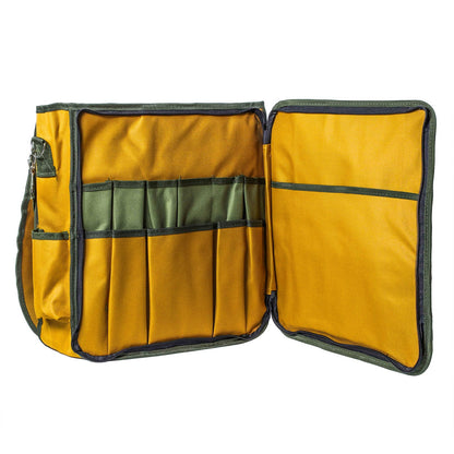 inside of a geology shoulder bag satchel