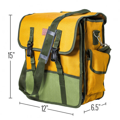 large shoulder bag for outdoor use rock hounding bag with 13 pockets store cool rocks