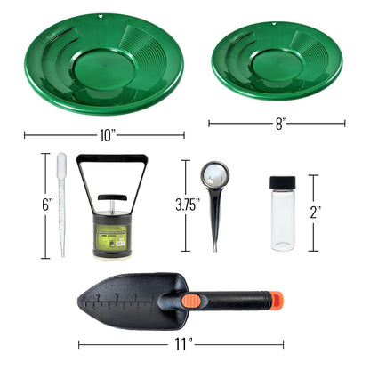 10pc gold panning starter set kit gold prospecting tools for beginners