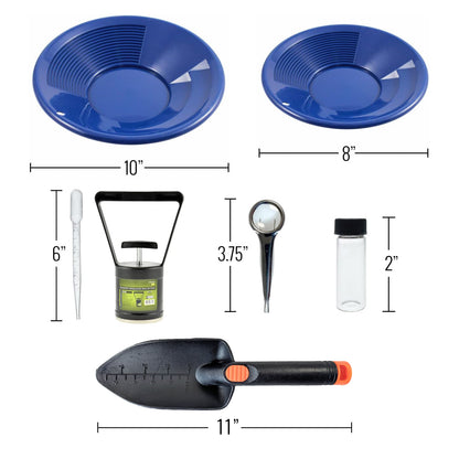 10pc gold panning starter set kit gold prospecting tools for beginners