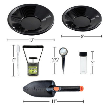 10pc gold panning starter set kit gold prospecting tools for beginners