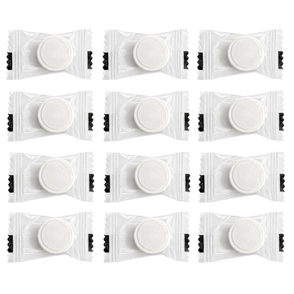 12-Pack Compressed Biodegradable Towels for Travel & Camping (White)