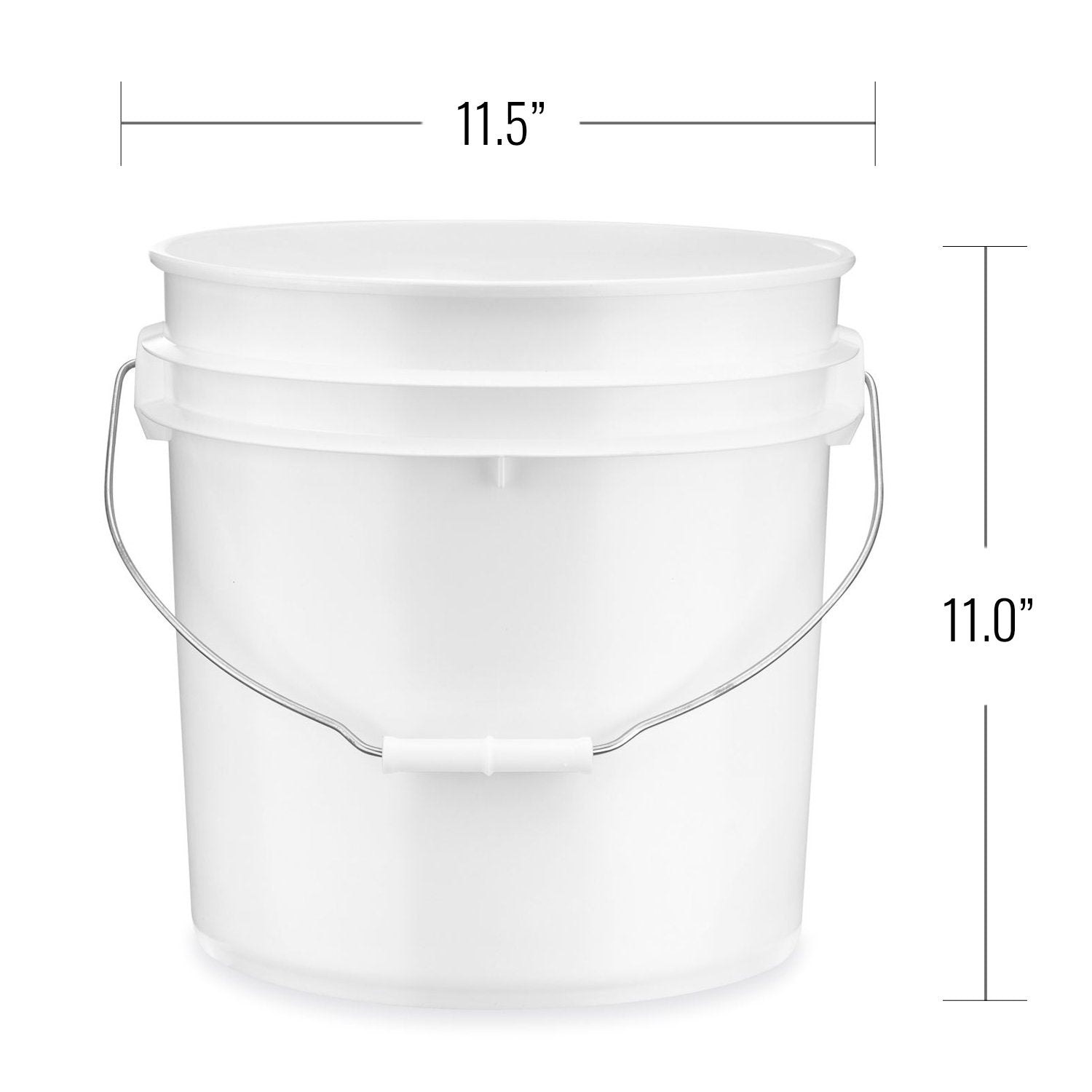3.5 or 5 Gallon White Heavy Duty Bucket with Handle Gold Prospecting E ...