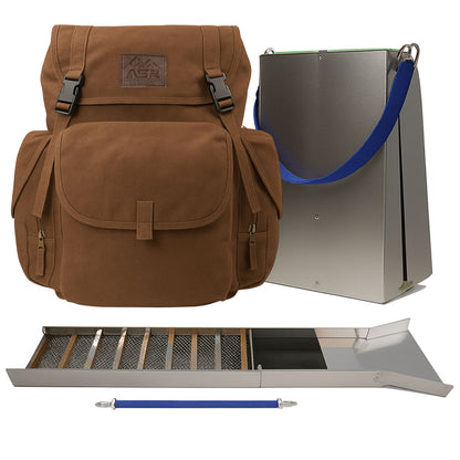 50-inch folding aluminum sluice box backpack kit for gold prospecting (view 2).