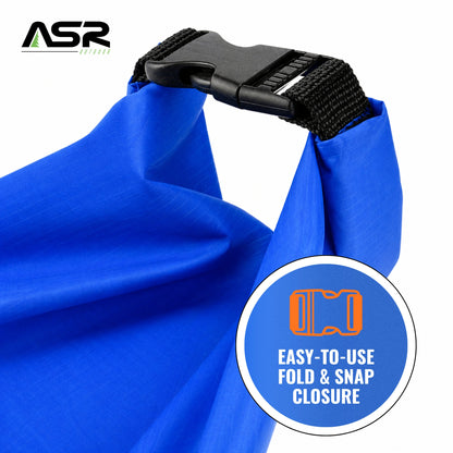 Lightweight waterproof dry sack bag with a roll-top closure (view 4).