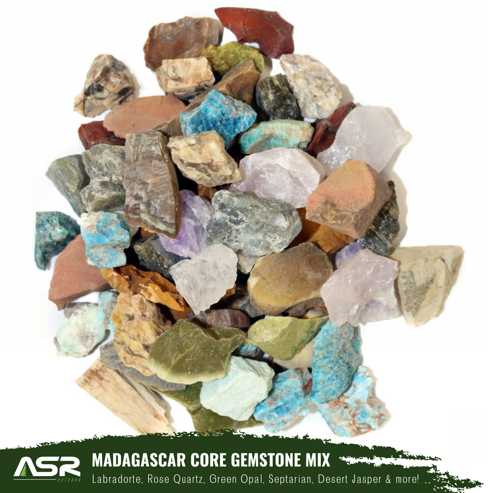 madagascar gemstone mix rose quartz green opal desert jasper