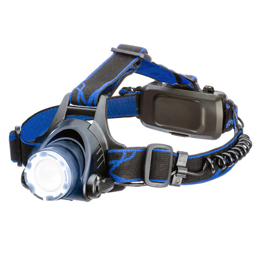 1000-Lumen Rechargeable LED Headlamp with Adjustable Focus & Pivoting Beam Camping Gear