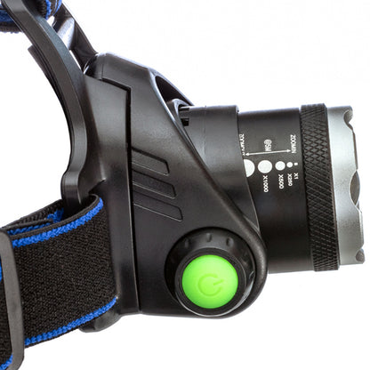 1000-Lumen Rechargeable LED Headlamp with Adjustable Focus & Pivoting Beam Camping Gear