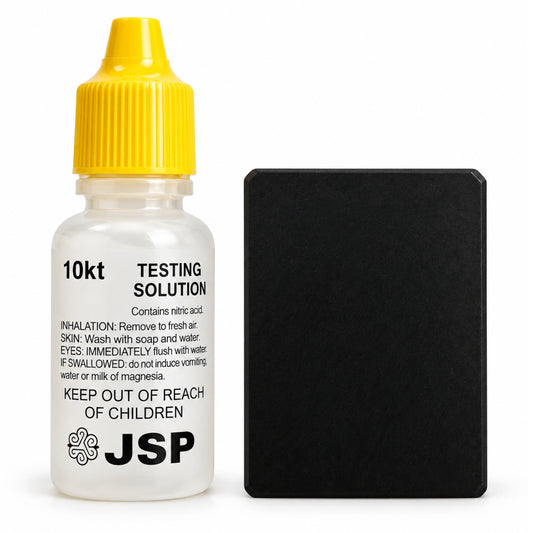 2pc Gold Testing Kit with Acid Testing Solution & Scratch Stone (10k, 14k, 18k or 22k)
