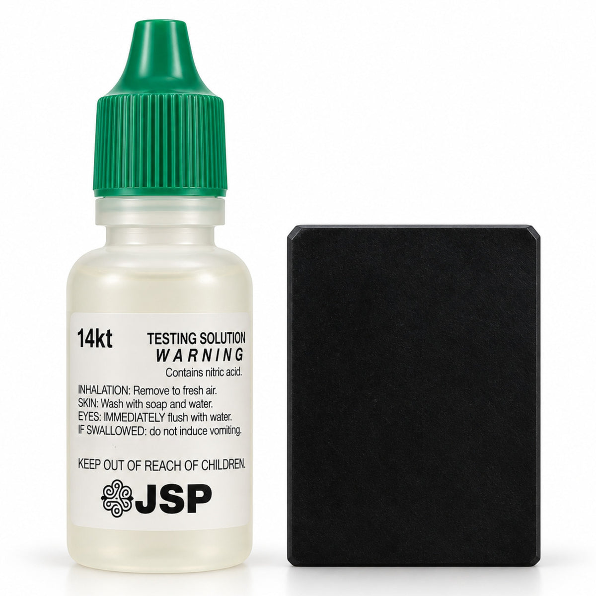 2pc Gold Testing Kit with Acid Testing Solution & Scratch Stone (10k, 14k, 18k or 22k)